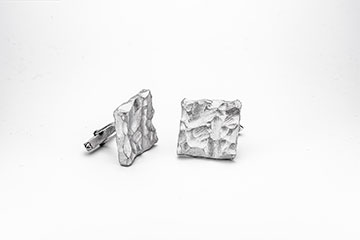 „Krud“ Manschettenknöpfe | 925/Silber schwarz | rhodiniert