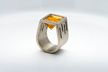 60s Ring | 950 Palladium | Imperial Topas